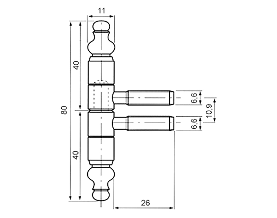 Cerniera per mobili stile barocco 50B-11-000