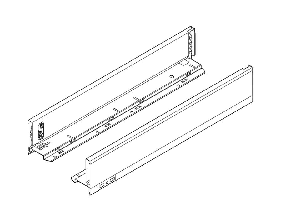 Spondine M e placchette di copertura sinistra/destra LEGRABOX pure