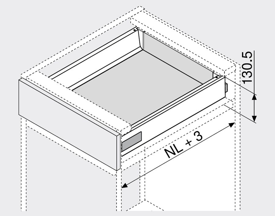 TANDEMBOX antaro bianco seta - altezza K 