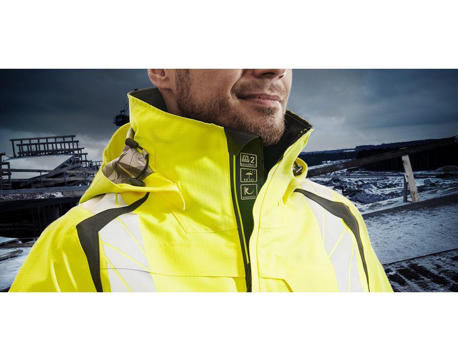 Giacca antivento ACCELERATE SAFE hi-vis rosso/blu navy scuro