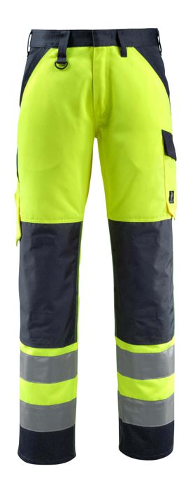 Pantaloni con tasche porta-ginocchiere SAFE LIGHT hi-vis giallo/blu navy scuro