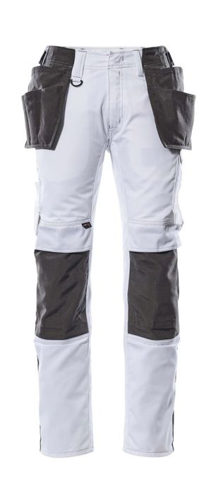 Pantaloni con tasche esterne UNIQUE bianco/antracite scuro