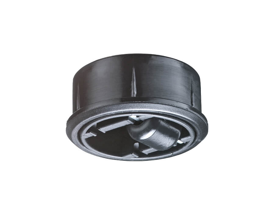 Ruota a campana con rotella in plastica