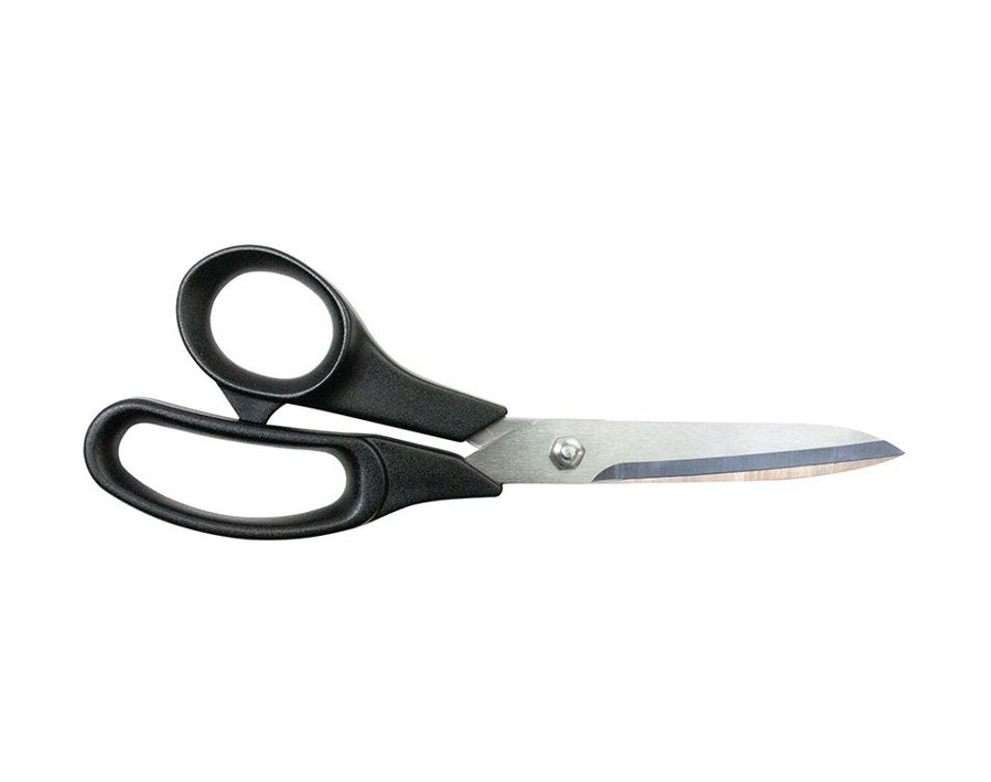 Arbeitsschere, Glattschiff, rundes und langes Griffauge, für Linkshänder