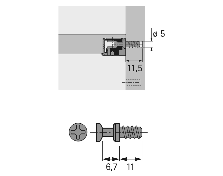 Perno di giunzione DU 321 solo per VB 35/36