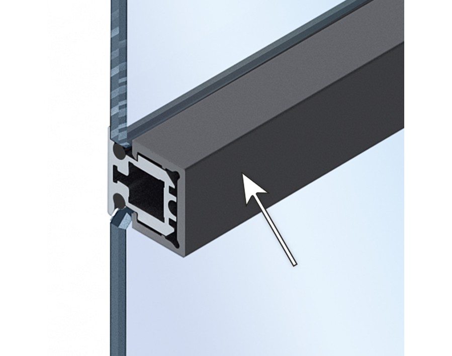 Cadro Profilo centrale a scatto effetto acciaio inox