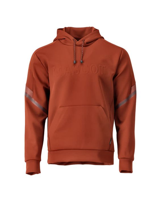 Felpa con cappuccio in pile CUSTOMIZED rosso autunno