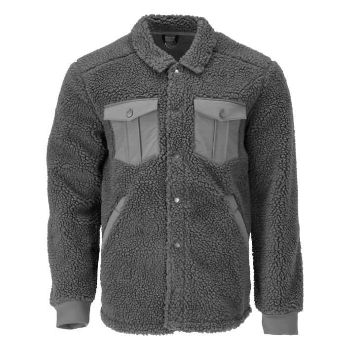 Camicia in pile CUSTOMIZED grigio pietra