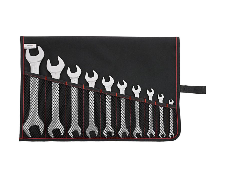 Doppelmaulschlüssel-Satz, in Rolltasche