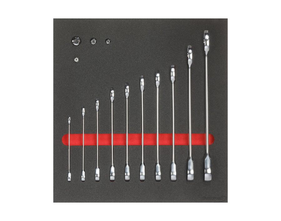 Werkzeugmodul Maulschlüssel mit Ringratsche, 14-teilig, Modul 2/3