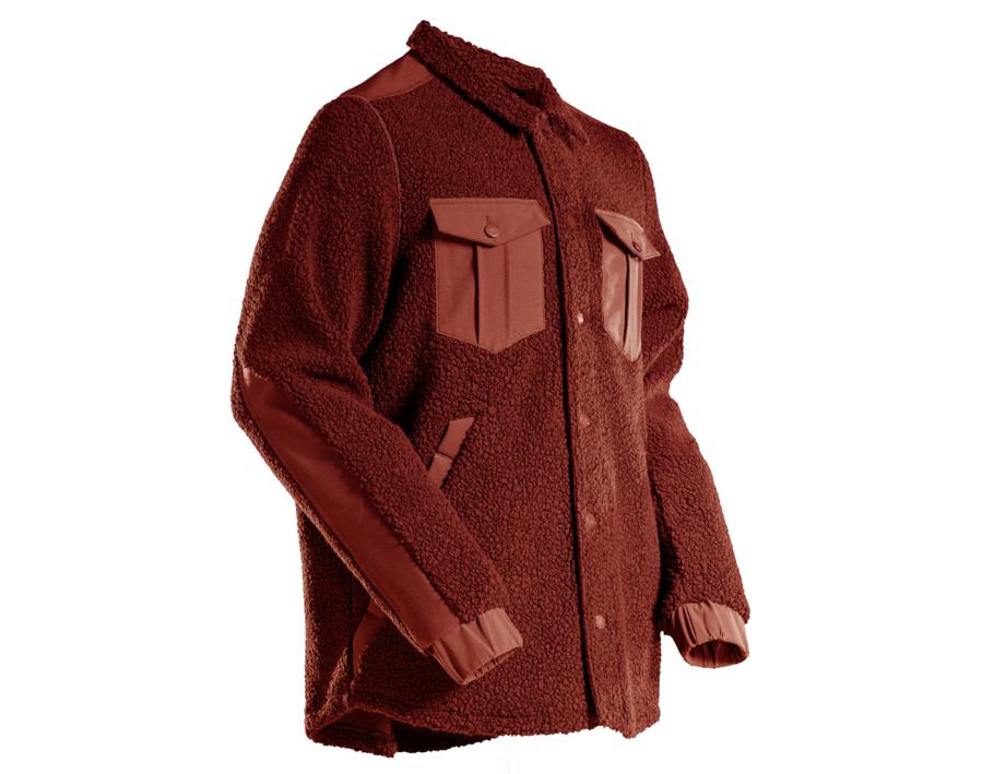 Camicia in pile CUSTOMIZED rosso autunno