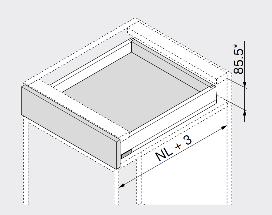MERIVOBOX grigio orione opaco - altezza N