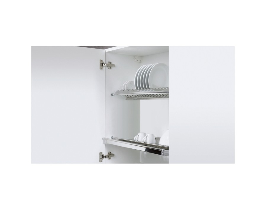 Sistema per scolapiatti acciaio inox cromato