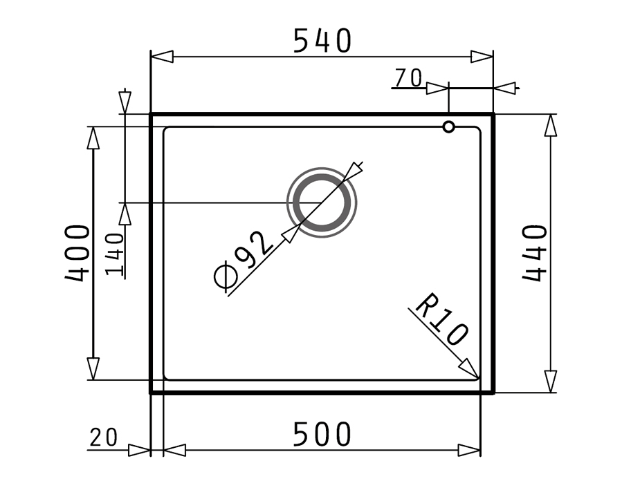 Lavello in granito Tetragon 2