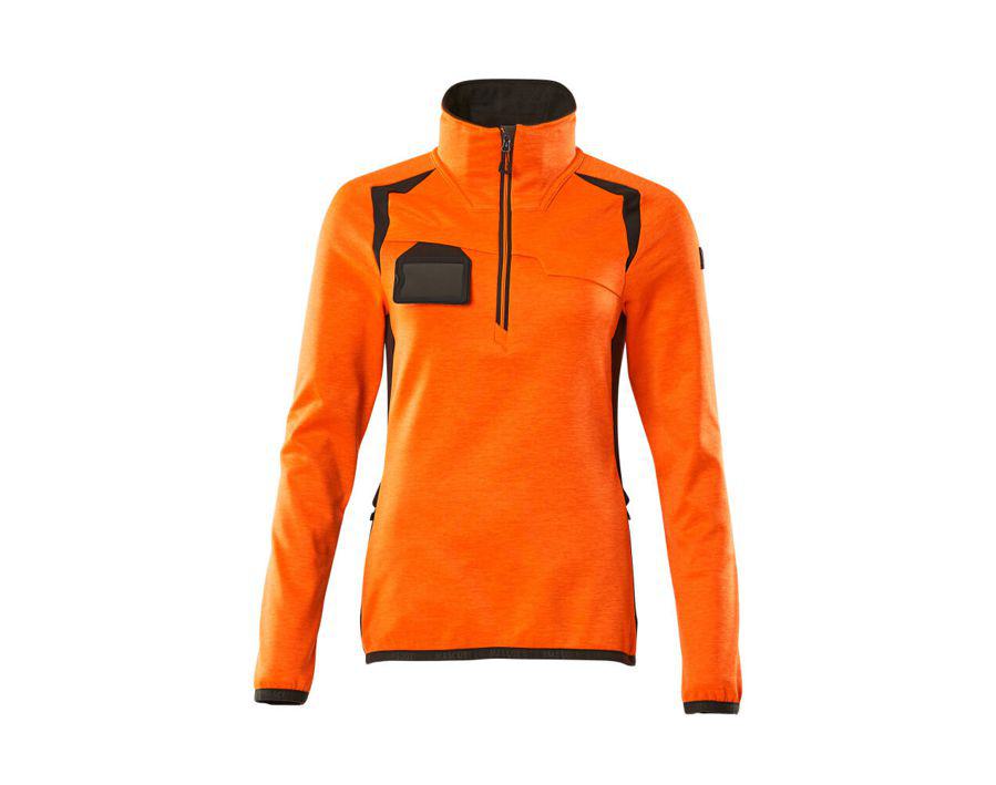 Maglione in pile con mezza cerniera ACCELERATE SAFE hi-vis arancio/antracite scuro