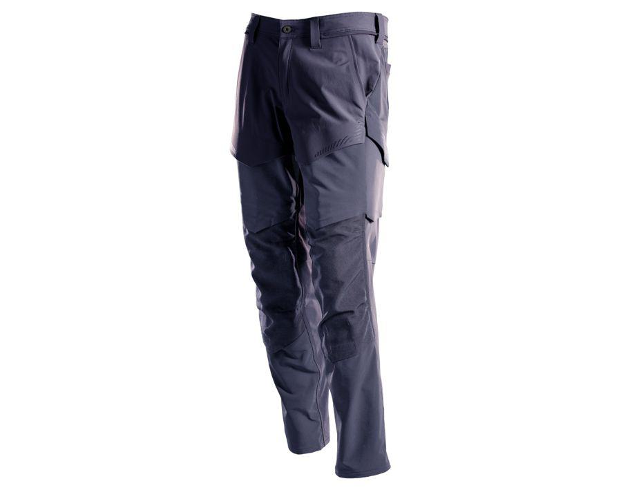 Pantaloni con tasche porta-ginocchiere CUSTOMIZED blu navy scuro