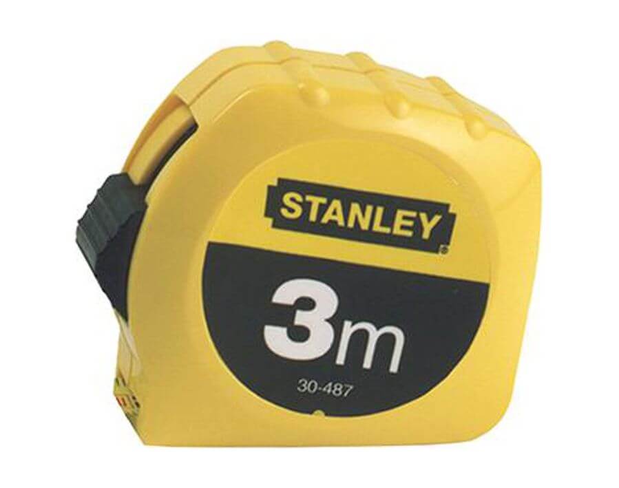 Taschenbandmaß mit Feststellvorrichtung und Gürtelklemme