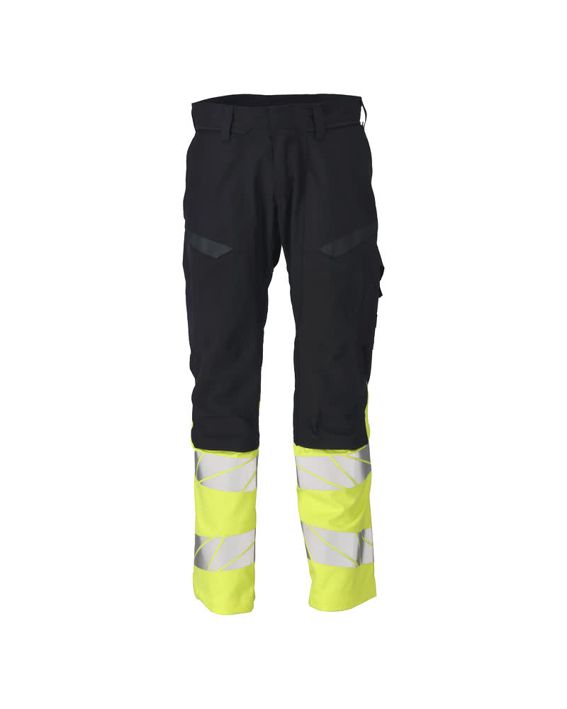 Pantaloni con tasche porta-ginocchiere ACCELERATE MULTISAFE blu navy scuro/hi-vis giallo