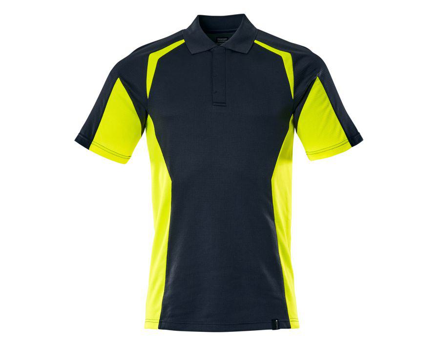 Polo ACCELERATE SAFE blu navy scuro/hi-vis giallo