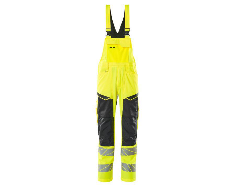 Salopette con tasche porta-ginocchiere ACCELERATE SAFE hi-vis giallo/nero