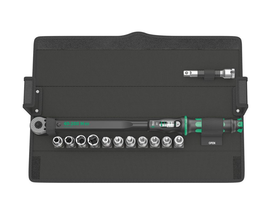 Drehmomentschlüssel-Garnitur Click-Torque 1/2", 13-teilig