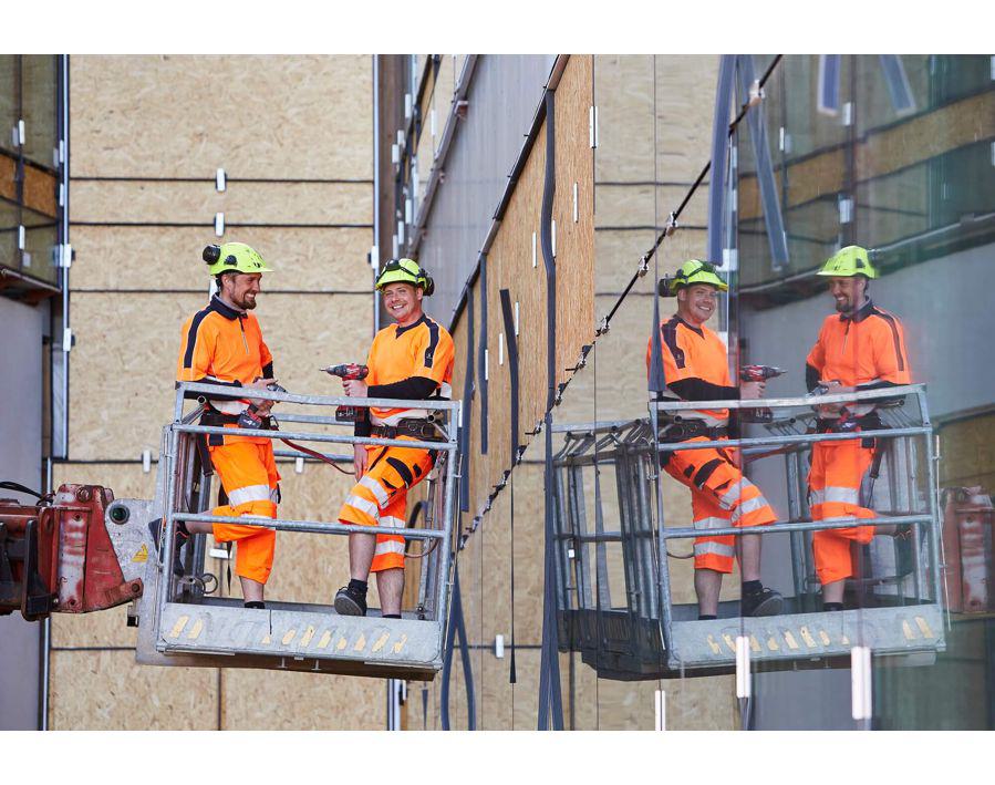 Bermuda SAFE SUPREME hi-vis rosso/antracite scuro