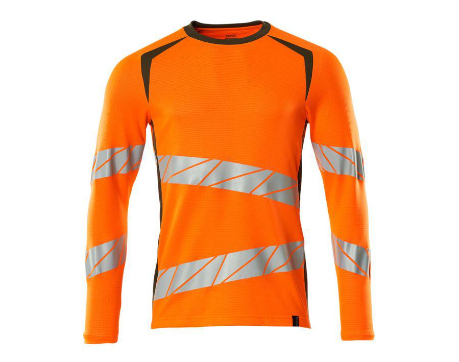 Maglietta, a maniche lunghe ACCELERATE SAFE hi-vis arancio/verde muschio