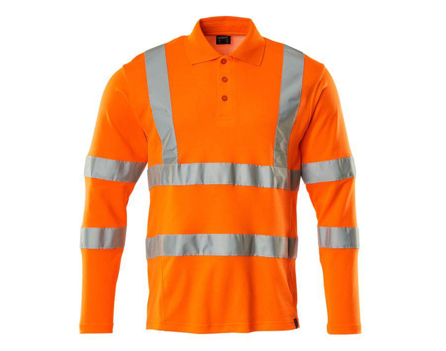 Polo, a maniche lunghe SAFE CLASSIC hi-vis arancio