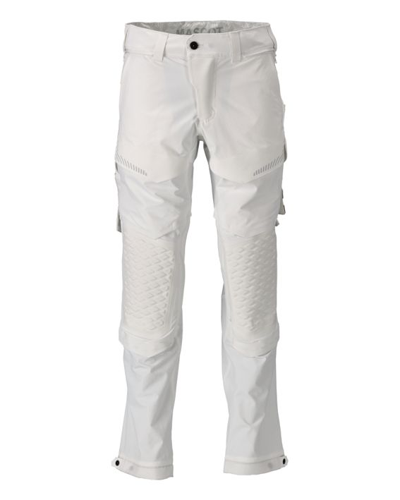 Pantaloni con tasche porta-ginocchiere CUSTOMIZED bianco
