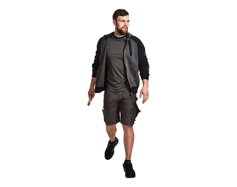 Felpa con cappuccio con chiusura lampo UNIQUE bianco/antracite scuro