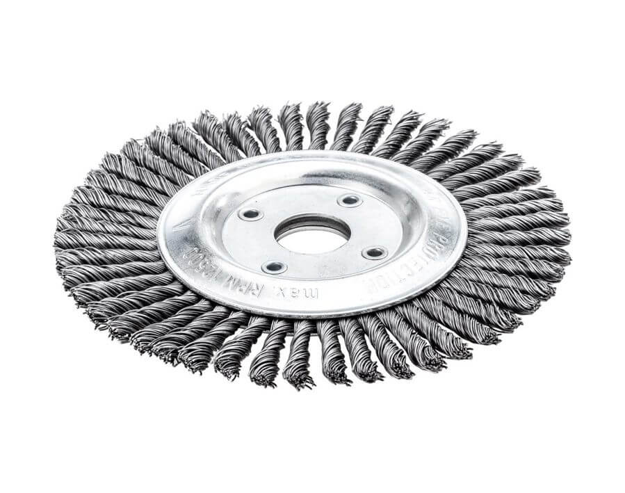 Rundbürste, Stahldraht, gezopft, schmal