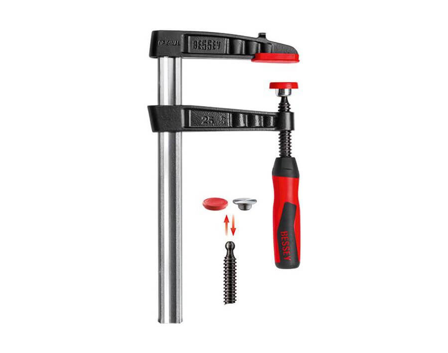 Temperguss-Schraubzwinge, 2-Komponenten-Griff