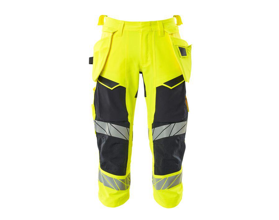 ¾ Pantaloni con tasche esterne ACCELERATE SAFE hi-vis giallo/blu navy scuro