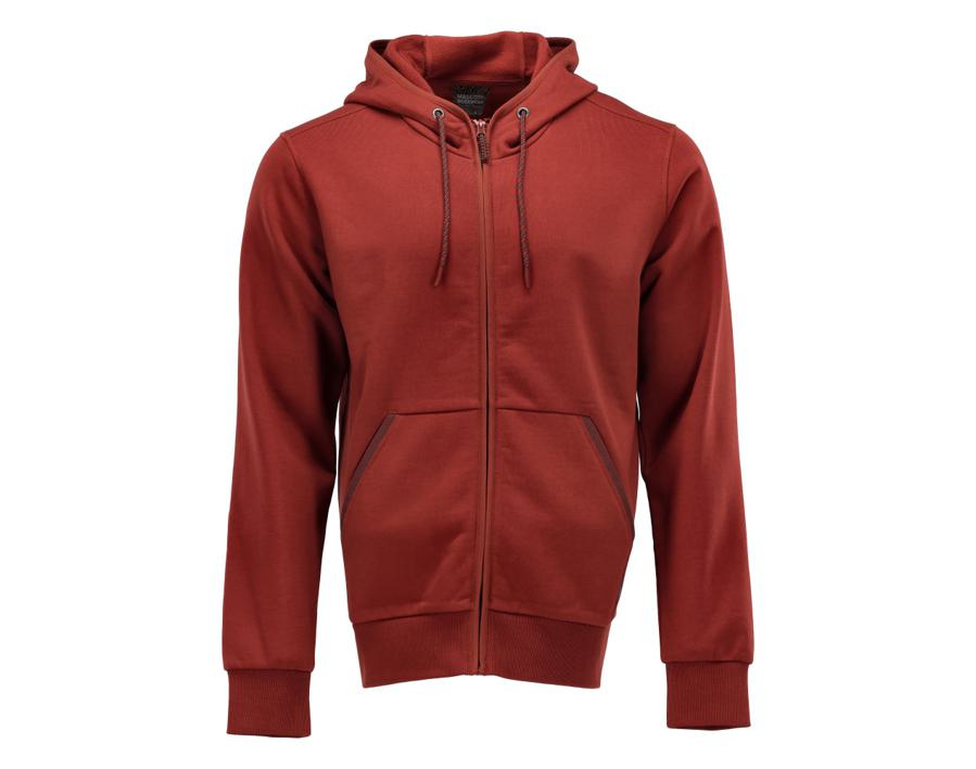 Felpa con cappuccio con chiusura lampo CUSTOMIZED rosso autunno