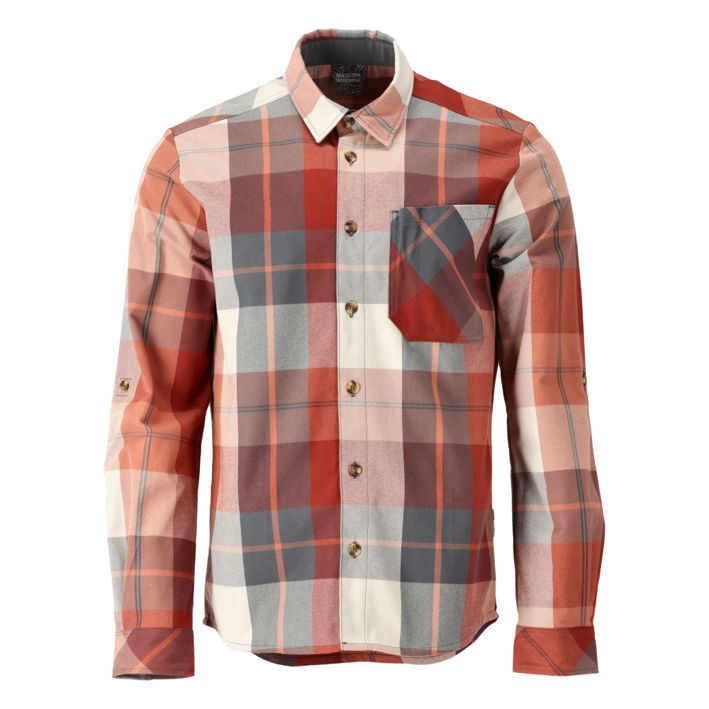 Camicia CUSTOMIZED a quadri rosso autunno