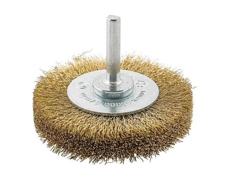 Werkzeug-Rundbürste, Messingdraht, gewellt