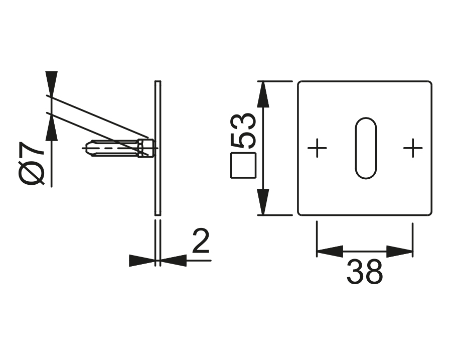 Coppia bocchette piatte E848NS 