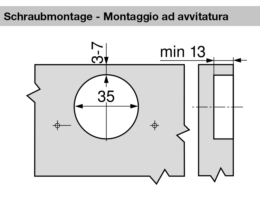 Cerniera per frigoriferi MODUL