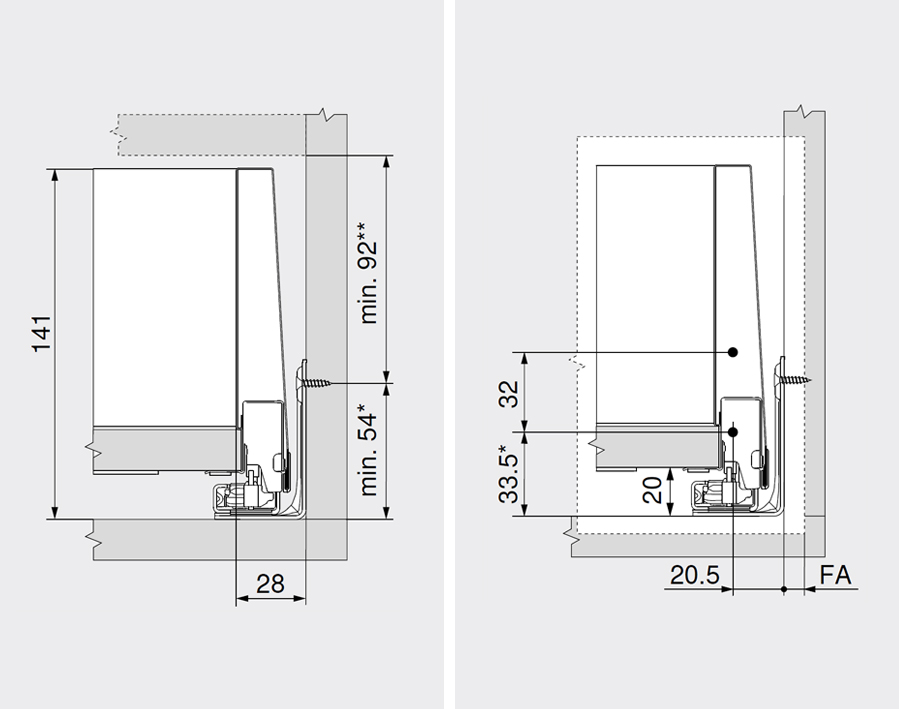 MERIVOBOX grigio orione opaco - altezza K