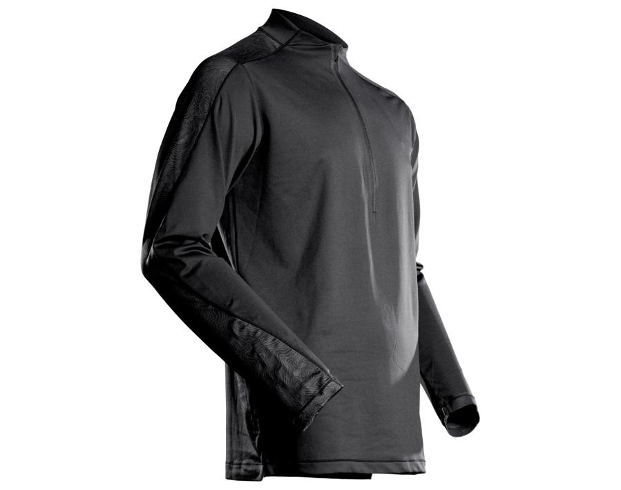 Maglietta, a maniche lunghe, con mezza cerniera CUSTOMIZED nero