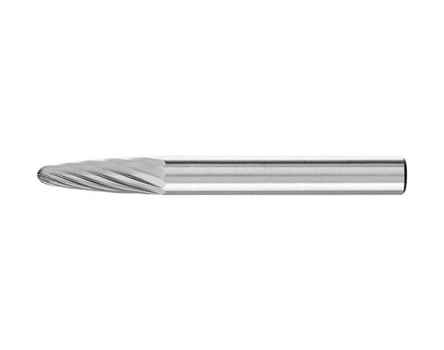 Hartmetallfrässtift (Rotorfräser) DIN 8033 – Schaft-Ø 6 mm, Rundbogenform RBF, Zahnung 3