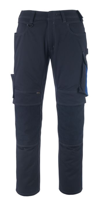 Pantaloni con tasche porta-ginocchiere UNIQUE blu navy scuro/blu royal
