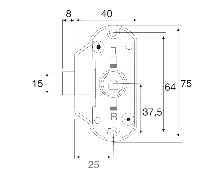 Serratura da avvitare