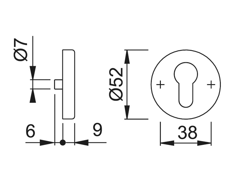 Coppia bocchette coprivite per porte WC 42KVS 