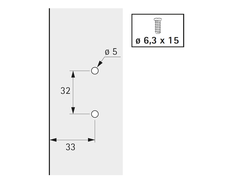 Cerniera speciale per frigoriferi da incasso ET 582 T22