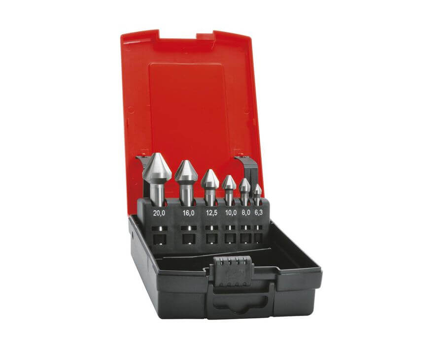 Kegel- und Entgratsenker-Satz, 60° mit zyl. Schaft