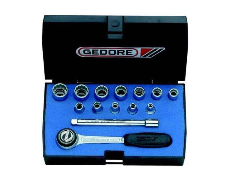 Zwölfkant-Steckschlüssel-Garnitur 1/4", 14-teilig