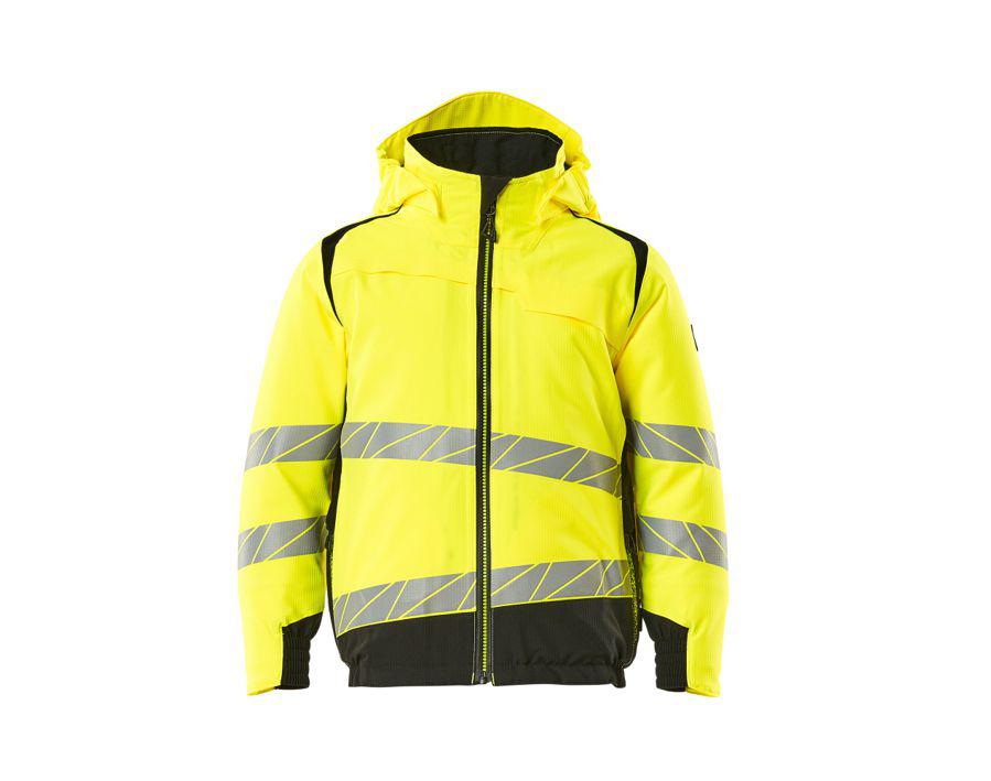 Giacca antifreddo da bambino ACCELERATE SAFE hi-vis giallo/nero