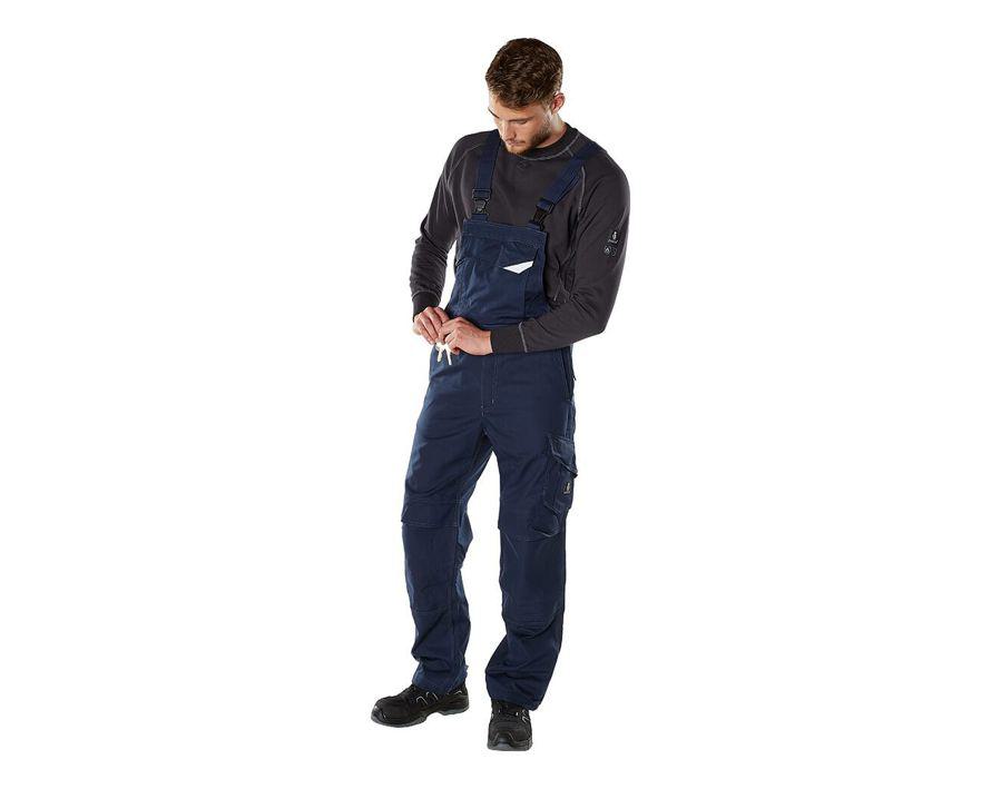 Salopette con tasche porta-ginocchiere MULTISAFE blu navy scuro