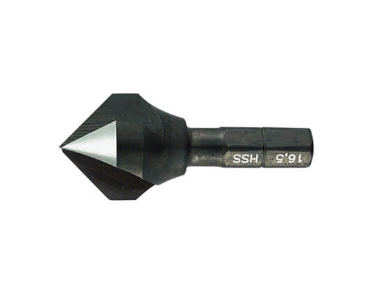 Svasatore conico HSS, 90° con codolo esagonale ¼"